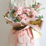 花汀 Корейская позолоченная бумага для упаковки цветов, двухсторонняя двухцветная бумага Ouya, водонепроницаемая цветочная бумага, упаковочный материал для букета