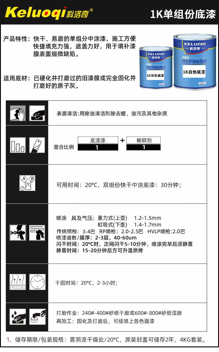 Краски металлик 汽车油漆1k灰底漆单组份漆面喷涂修复钣金原子灰喷漆翻新成品漆 Краски металлик 汽车油漆1k灰底漆单组份漆面喷涂修复钣金原子灰喷漆翻新成品漆