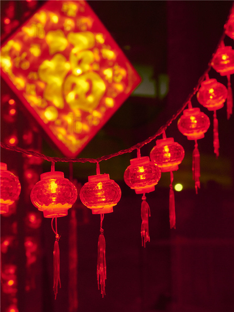 2022 New Year's Lantern Festival lantern Led Chinese New Year lantern Led Chinese New Year decorations hanging decorations small lanterns luminous stream Su lamp decoration