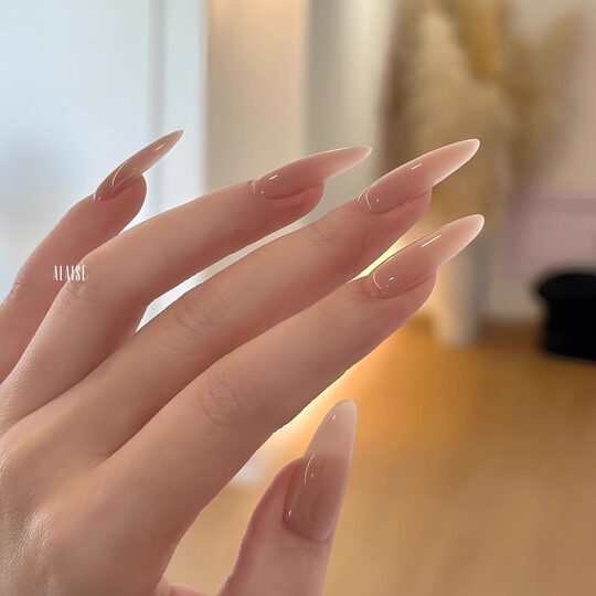 Bride nude pure hand-woven armor mid-length style to take wedding photos of wedding Ganlu Temple same whitening nail patch