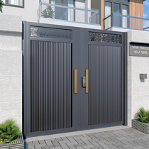 Aluminum alloy villa double door stainless steel courtyard door iron country garden double door aluminum outdoor door