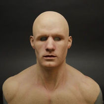 Frost Soul Disguise Face Mask Human Skin Painted Simulation Mask Full Face Disguise Cross-dressing Latex Male and Female Celebrities Funny