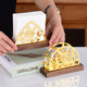 Gold-Plated Stainless Steel Square Napkin Holder, Paper Towel Holder, Creative Napkin Holder, Western Restaurant Vertical Paper Towel Holder
