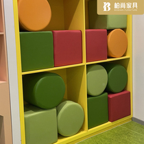 Outdoor wedding color small square stool event exhibition modern minimalist toast stool soft foreskin stool sofa bread stool