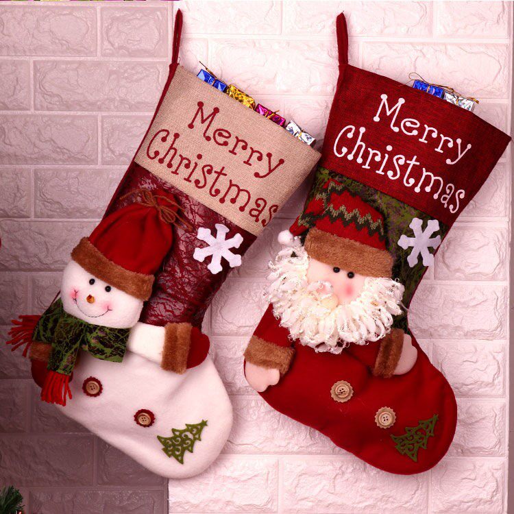 Christmas Socks Gift Bag Christmas Decorations Gift Christmas Old Man Snowman Socks Christmas Gift Christmas Socks Decorations