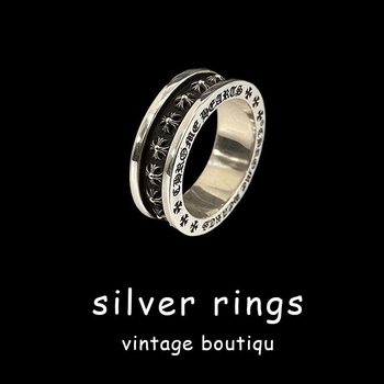 High-Quality Cross Ring for Men, Hip-Hop Retro Punk Ring for Women, Couple Rings, Niche Design