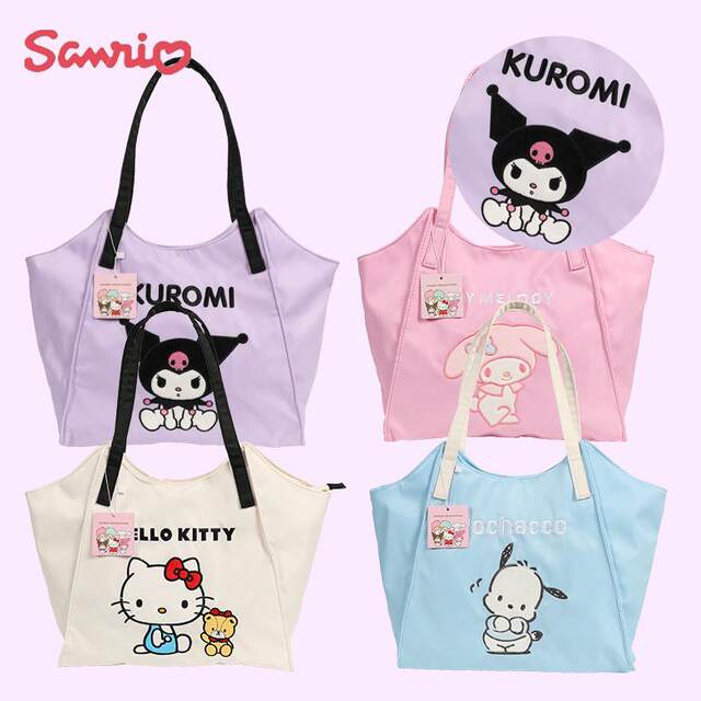 Kuromi Melody Pacha Dog KT Cat Portable Shoulder Bag ຄວາມຈຸຂະຫນາດໃຫຍ່ ປື້ມບັນທຶກກະເປົາ