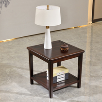 Modern new Chinese style black walnut living room furniture coffee table corner square tea table log