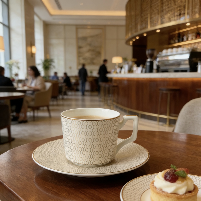 Golden Honeycomb European-Style Light Luxury Bone China Afternoon Tea Coffee Cup