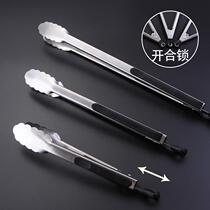 Special food clips for barbecue extended and thickened stainless steel kitchen dishes barbecue tools anti-scalding clips non-slip steak clips