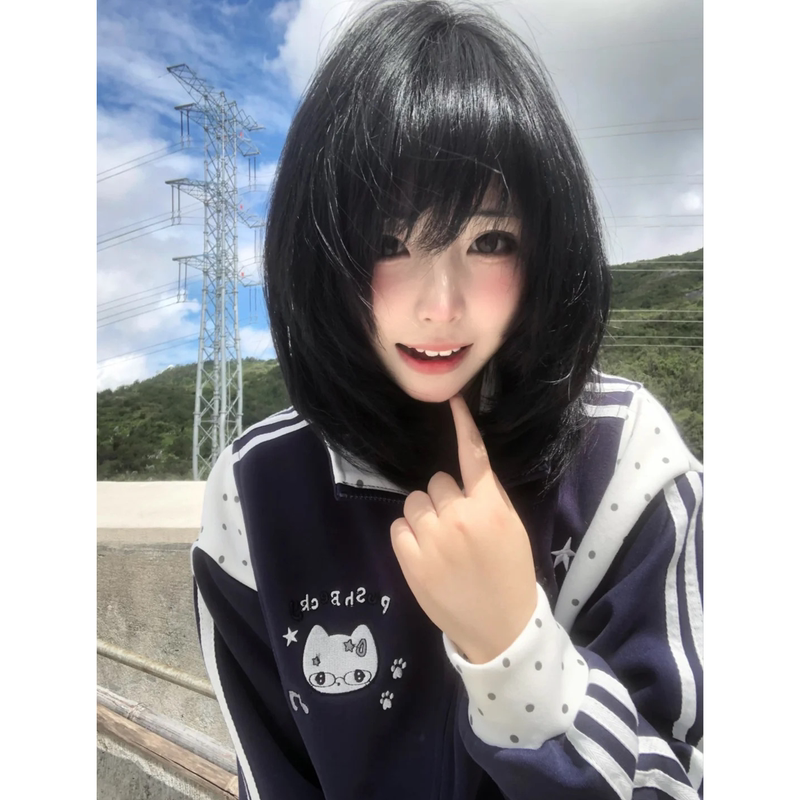Japanese-Style Cute Cat Embroidered Color-Block Stand Collar Sweatshirt for Women, Loose Fit, Light Asian Style, Y2K Baseball Jacket for Spring and Autumn Japanese-Style Cute Cat Embroidered Color-Block Stand Collar Sweatshirt for Women, Loose Fit, Light Asian Style, Y2K Baseball Jacket for Spring and Autumn