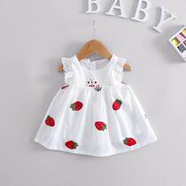 Little girl baby summer dress thin section 0-1-3 years old summer cotton princess skirt baby foreign style clothes 2