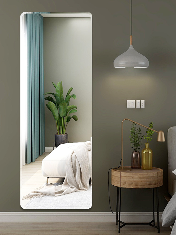 Wardrobe mirror with a whole piece of self-adhesive self-adhesive home dressing mirror full body dormitory wall hanging fitting wall girl super clear