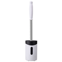 No dead angle toilet brush for home bathroom without punching wall-mounted silicone long handle drain toilet brush Huanghe 1117