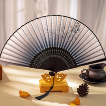 Folding fan easy opening and opening fan retro style Qipao Summer Student Summer Portable Folding Gamewear Big girl male