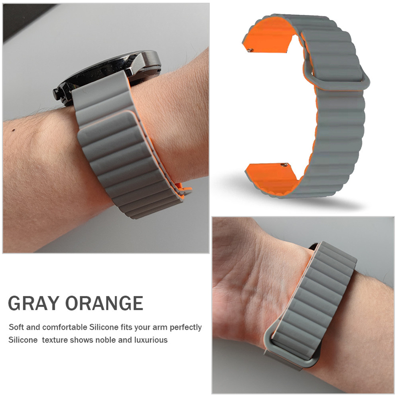 Suitable for Samsung Galaxy Watch 8/7/Fe/6/5 Pro/Ultra Smart Watch Bands 4 Classic Sport Active2 Magnetic 44 Loop Gear S2 Silicone Samsung Wristband
