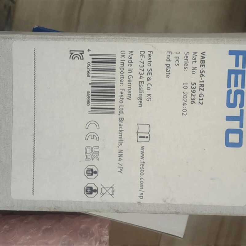 Negotiable Price~Fssto Order Number 539236, End Plate, Model Vabe-S6-1