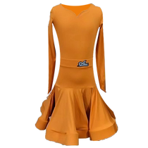 Dancer high-end Latin dance competition clothing for girls European standard double-sided nylon regulations competition clothing professional split girls
