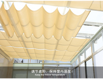 Canopy curtain custom-made sun room sunshade electric canopy curtain glass canopy curtain folding ceiling balcony