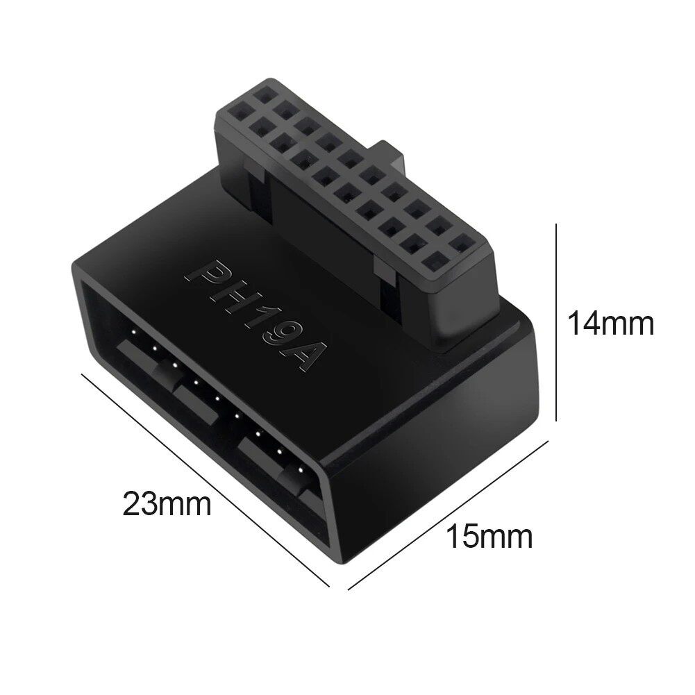 поликарбонат usb 3.0 19p 20p 90 degree computer motherboard header adapte