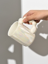 Boys high-end cup advanced sense exquisite female mug design sense simple creative polygon ceramic water Cup