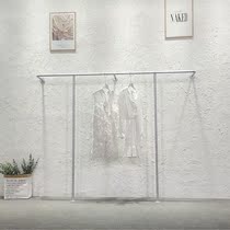 Clothing store wall hanger clothes clothes pole hanging wall fixed on the wall hanger hanging wall Wall horizontal