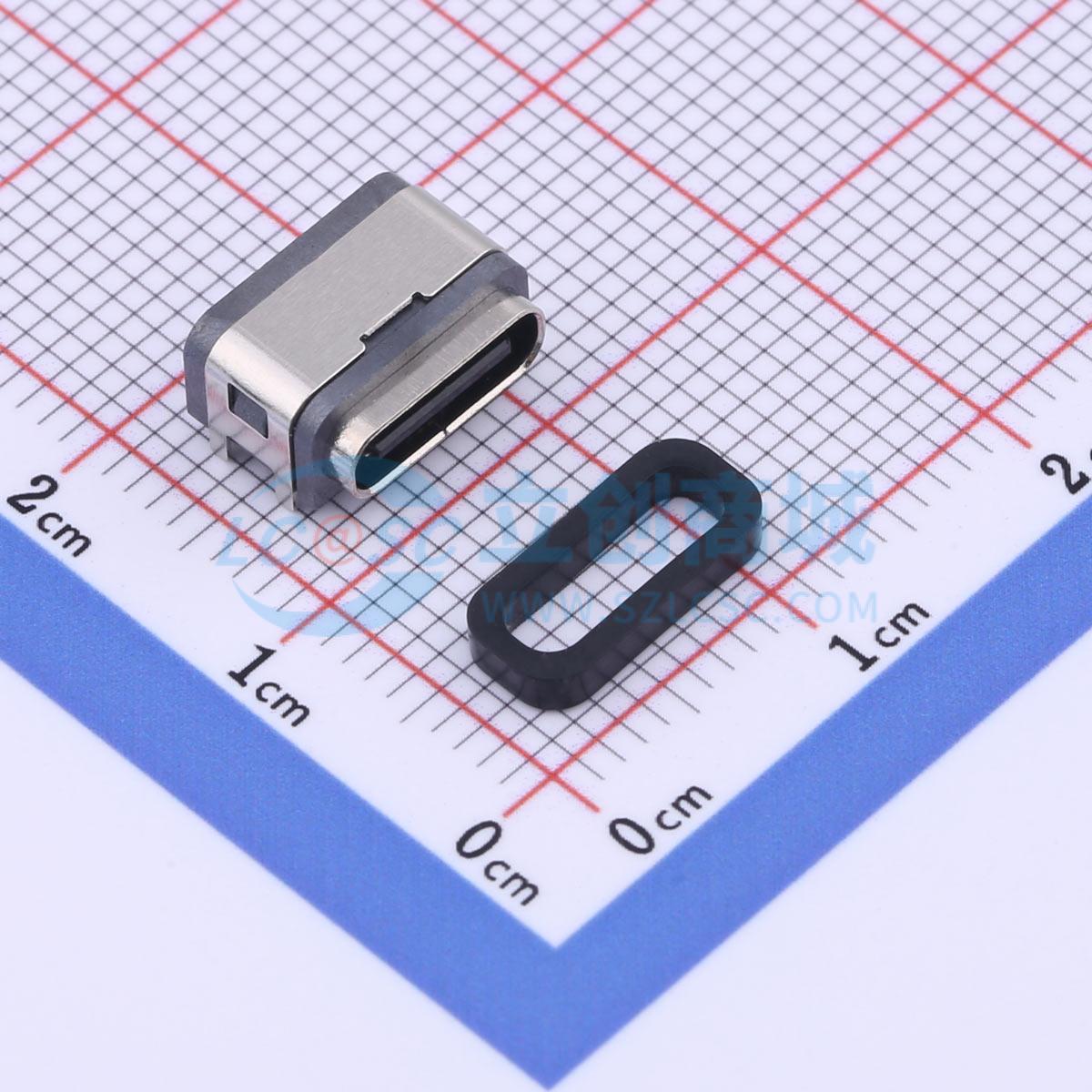 USB连接器 TYPE-C 16PFS 4J-H7.05 IPX6 SMD 母 卧贴 16P 原装
