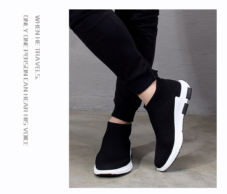 Châu âu và Hoa Kỳ xu hướng 2018 new casual giày nam mùa xuân và mùa hè dày có đế đa năng giày dệt thoáng khí cao để giúp đơn giản lười biếng giày thể thao bitis
