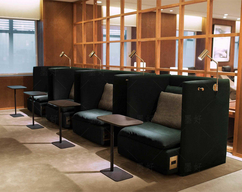 High back rest area reception sofa chair airport waiting area sofa library single sofa chair side combination