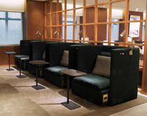 Rest area reception high-back sofa chair airport waiting area sofa library privacy single sofa side table combination