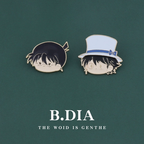 Знаменитый детектив Металлический значок Конана, пепел, ашба, странное украденное детское вино вино xioolan Новое подарка аниме грудной клетки.