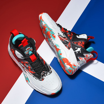 Kobe basketball shoes mens winter leather plus velvet warm cotton shoes youth non-slip wear-resistant big childrens student sports shoes