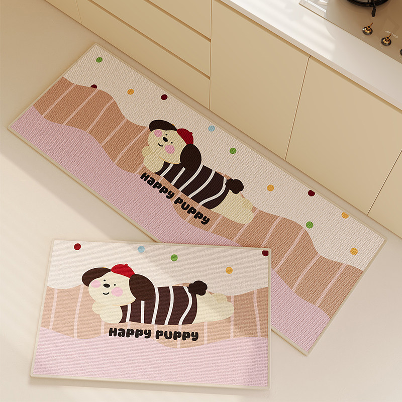Cartoon cute kitchen floor mats special anti-slip floor mats