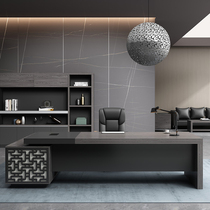 President Room Desk Chair Combination Willstyle Boss Manager Table Minimalist Supervisor Table Light Extravagant Bandae With Side Cabinet