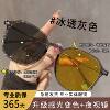 Brown Night Vision Glasses for Drivers, Special for Nearsighted Women Without Makeup, Large Frame, Anti-Glare, Anti-Uv, for Men