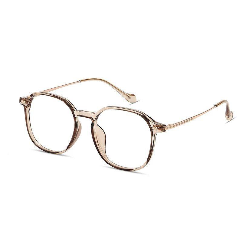 Brown Night Vision Glasses for Drivers, Special for Nearsighted Women Without Makeup, Large Frame, Anti-Glare, Anti-Uv, for Men