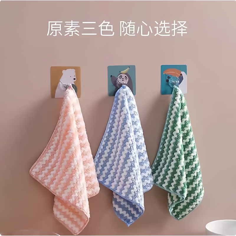 Thickened Special Hand Towel Fabric, Absorbent Printed Cloth, Water Wave Small Towel, Household and Catering Tablecloth