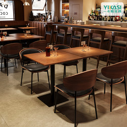 American retro Bar Table and Chair Pub Clear Bar Dining Bar Western Restaurant Dining Table and Chair Combination Catering Cafe Restaurant Table and Chair