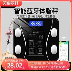 Body fat scales Dedicated intelligent and precise Bluetooth weight scale measurement fat household charging electron scale weight is called female