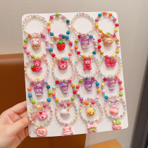 Childrens beaded bracelet cute cartoon jewelry baby Korean version new pearl bracelet accessories girls princess jewelry