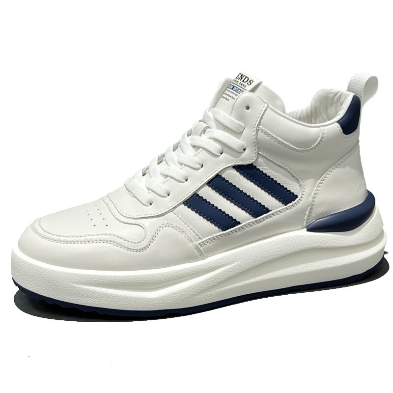 Official Clover High-Top Men's Shoes for Autumn and Winter, Fleece-Lined, 2026 New Model, First-Layer Cowhide Sports Casual Shoes for Men, Thick Sole