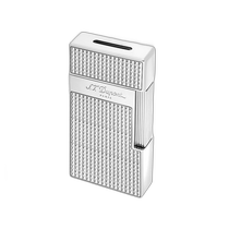 European direct mail S T Dupont France Dupont large silver tip chrome finish blue flame lighter