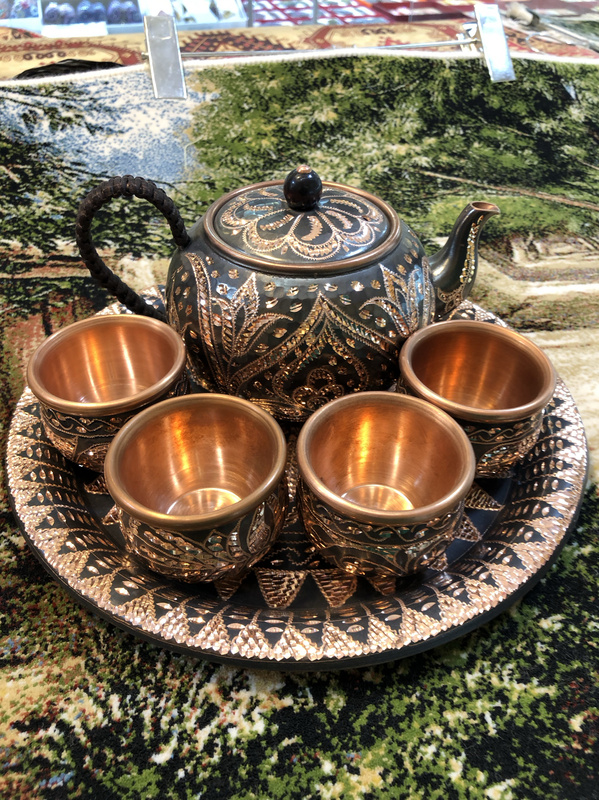 Pure Copper Kettle, Handmade Kung Fu Teapot, Thickened Pure Copper Vintage Tea Set, Complete Set