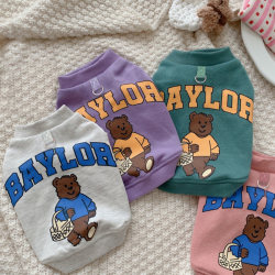 Big Dog Pet Parent-Child Outfit Autumn and Winter Korean Style Corgi Dog Cat Teddy Clothes Supplies Bichon Frise French Bulldog Fleece Sweatshirt