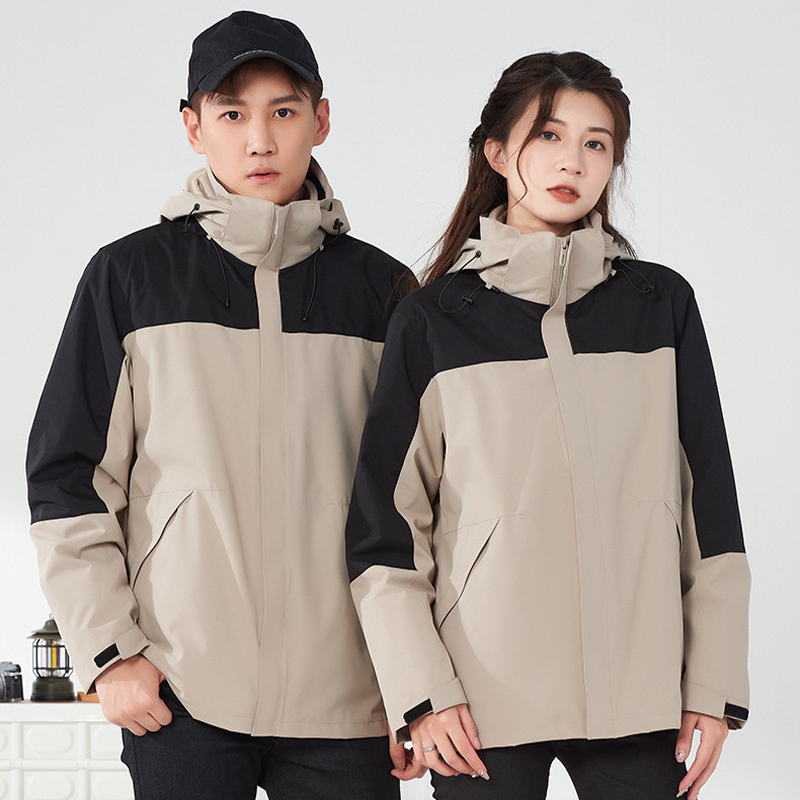 Lantu 22360 Softshell Cold-Proof Jacket Two-Piece Set with Fleece Lining for Spring and Autumn Camping Windbreaker Taizhou