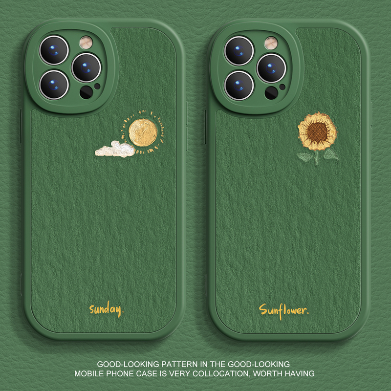 Suitable for Apple 17 Phone Case iPhone 16 Pro Max New 2 Models 13 Mini Sunflower 15 Pro Liquid 8 Plus 7P Silicone Xr Creative XS Max Soft X Male 14 Plus Female E Protective Case