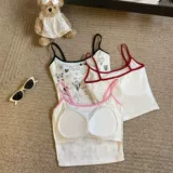 Мультяшный топ с чашечками, майка топ без рукавов, принт, облегающий крой, красивая спина