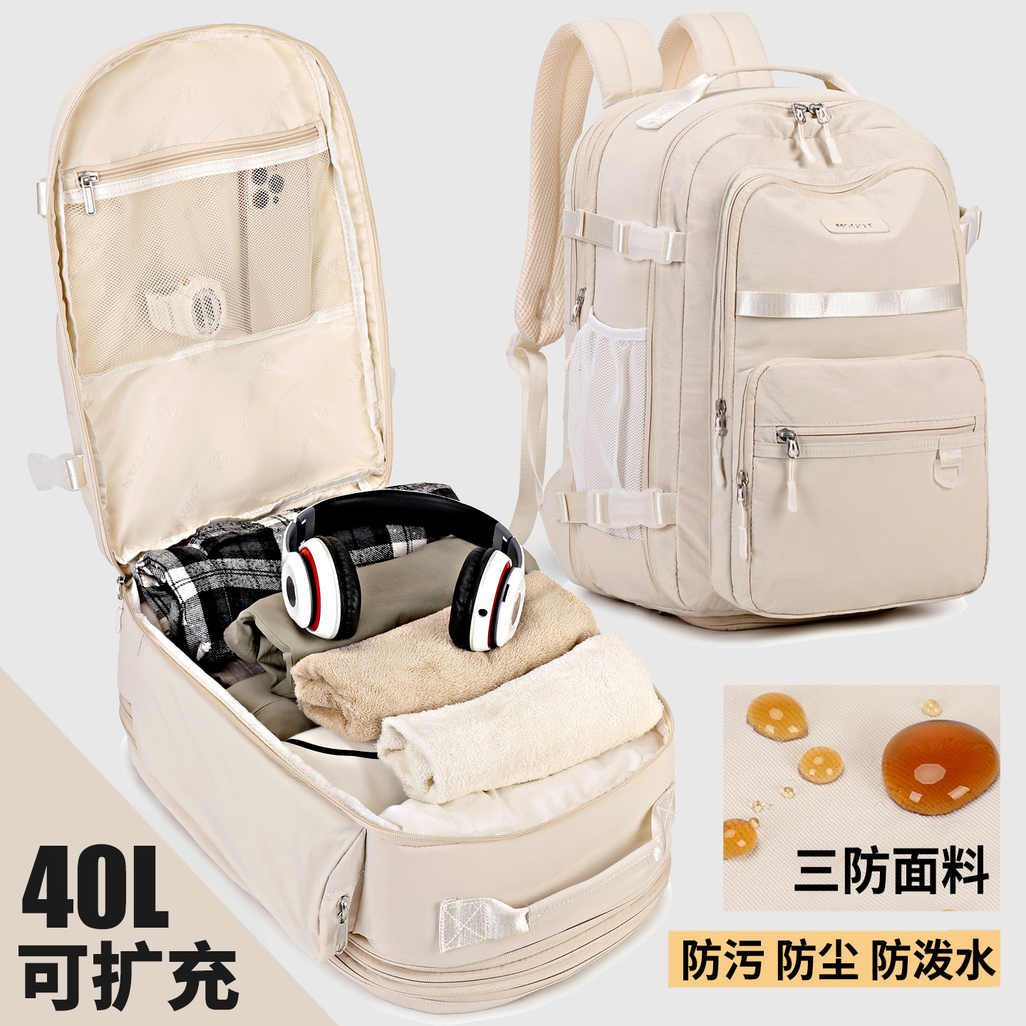 Дорожная сумка женская расширяемая школьная сумка большой емкости женская 2024 новая дорожная сумка на плечо для деловых поездок легкий рюкзак