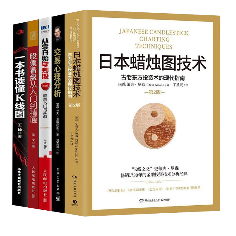 5 Руководств по обучению торговле акциями с нуля: Японская технология построения свечных графиков + Психоанализ трейдинга + Обучение торговле акциями с нуля + Наблюдение за фондовым рынком от начала до профессионального уровня + Книга для чтения свечных графиков Изображение 1