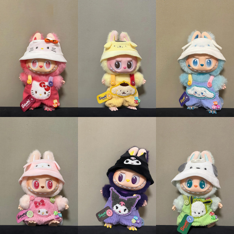 Labubu Vinyl Doll Clothes 17cm Doll Outfit Set High-Energy Lucky Labubu Clothing Replacement Labubu Vinyl Doll Clothes 17cm Doll Outfit Set High-Energy Lucky Labubu Clothing Replacement